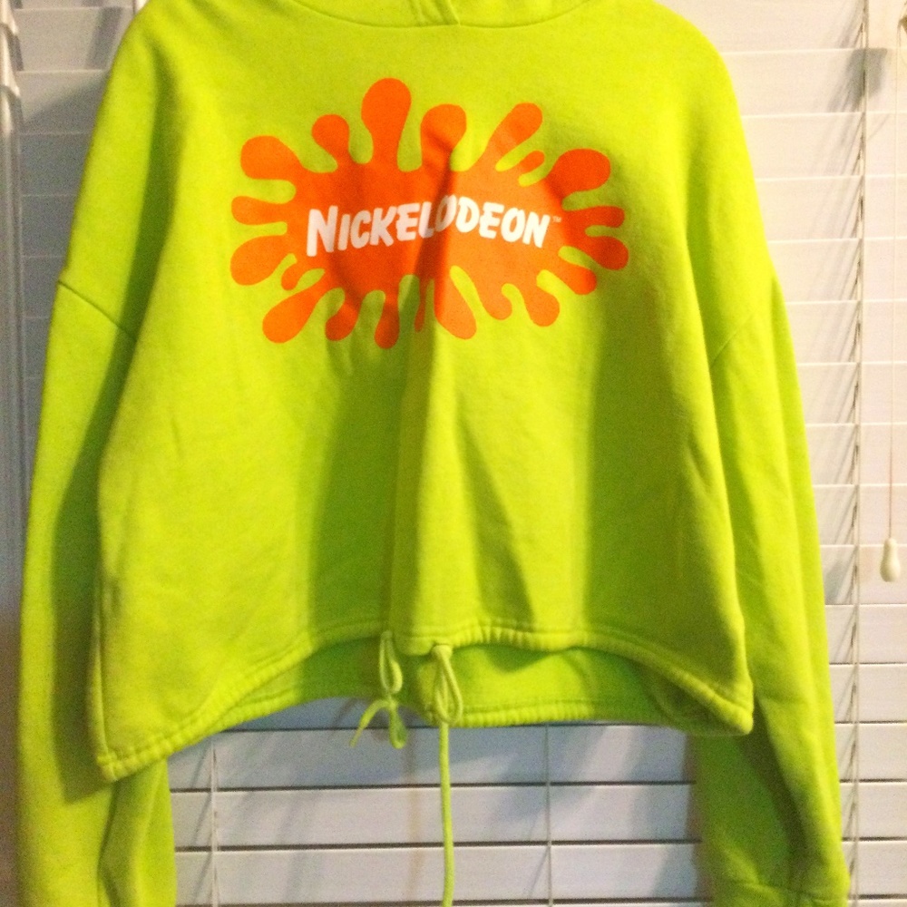 Nickelodeon Neon Green Sweatshirt Hoodie